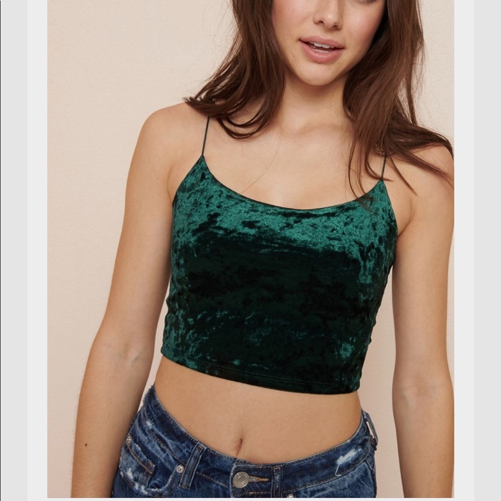 Garage velvet croptop - BRAND NEW